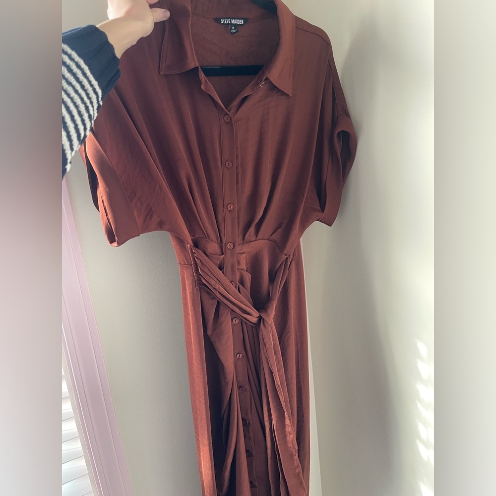 Steve Madden Rust Button-Up Dress - Picture 3 of 4